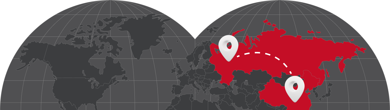 Карта доставки Китай - Россия